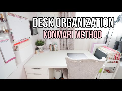 Desk Organization using the Konmari Method - YouTube