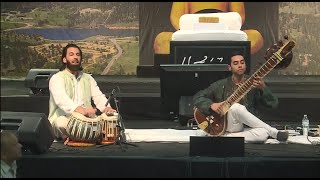 Arjun Verma and Salar Nader perform for Morari Bapu