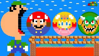 Super Mario Luigi Big Mouth And The Challenge Of Eating All Marble Race Game Animation