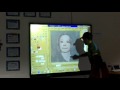 GIMP 2.4 running on a Tablet PC connected to a Smartboard