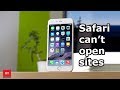Do these steps if Safari can't open sites in your iPhone