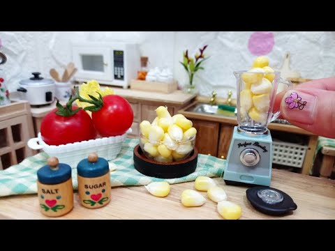 Easy Delicious Corn Soup Recipe | Mini Food By Fancy Miniature Cooking | ASMR Cooking