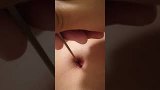 Navel Stab Navel Torture Bleeding Simultaneously
