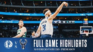 Dallas Mavericks Highlights Vs. Milwaukee Bucks October 17, 2024