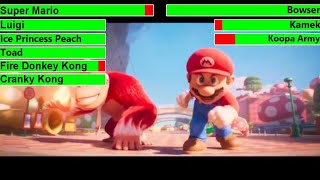 The Super Mario Bros. Movie 2023 Final Battle With Healthbars 12