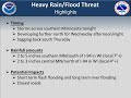 Periods of heavy rain will increase flooding risk this week