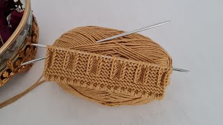 İki Şiş Kolay Yelek Süveter Hırka Atkı Bere Örgü Modeli ✅️ Knitting Crochet.