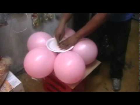 decoracion con globos FLOR DE 5 PETALOS SENCILLA. - YouTube decoracion con globos FLOR DE 5 PETALOS SENCILLA. - YouTube