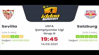 Sevilla Salzburg İddaa Tahminleri 14 Eylül 2021