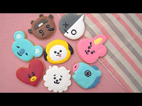 Royal Icing Cookies BTS BT21