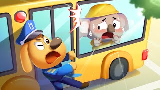 Bus Safety For Kids Kids Cartoon Safety Cartoon Sheriff Labrador Babybus
