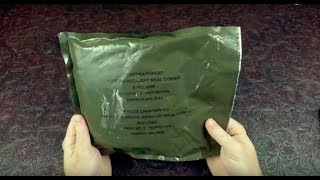 MRE Review 2008 Canadian Forces Food Packet Light Meal Combat LRP Menu 2