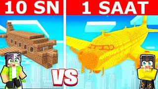 Minecraftta 10 Saniyelik Uçak Vs 1 Saatlik Uçak Hangisi Daha İyi?
