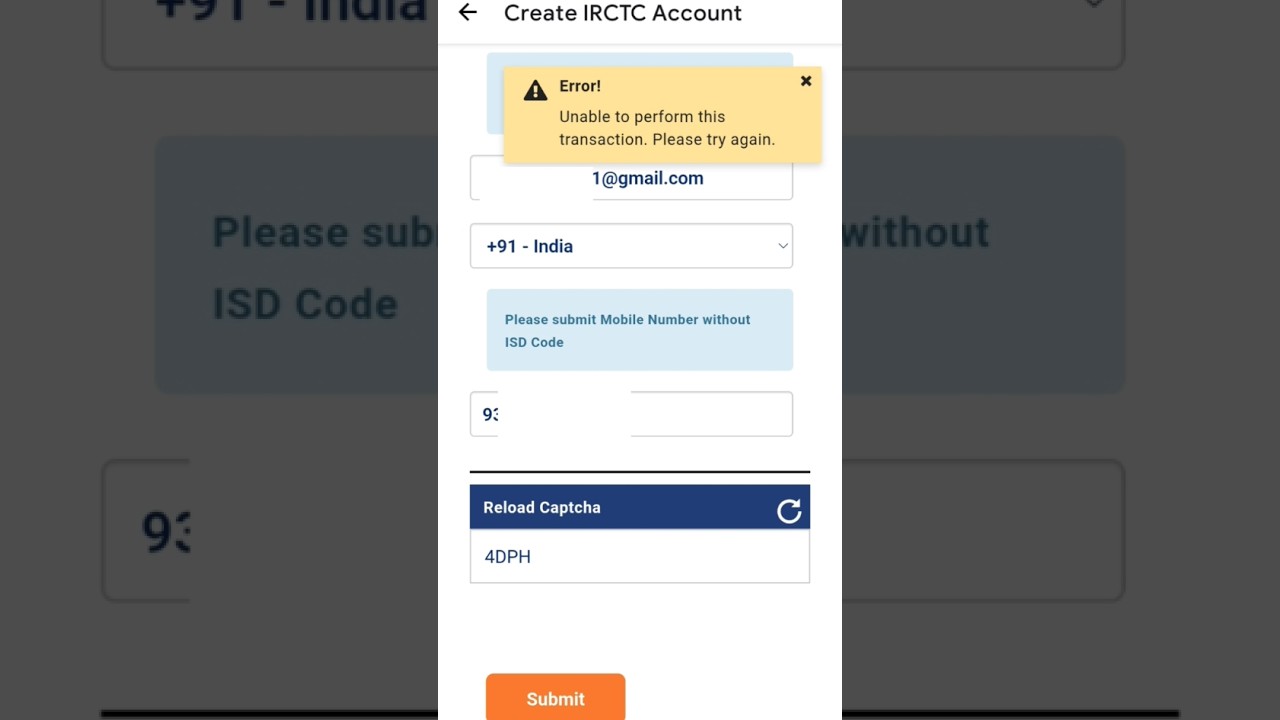 IRCTC Account Kaise Banaye | IRCTC Error Problem Fix IRCTC Account Kaise Banaye | IRCTC Error Problem Fix