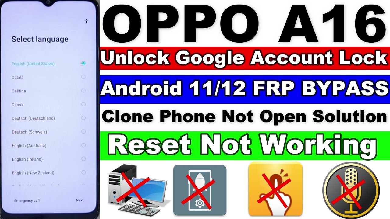 OPPO A16 FRP Bypass – Reset Not Working – Clone Phone OPPO A16 FRP Bypass – Reset Not Working – Clone Phone