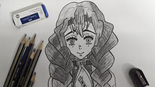 How To Draw Mitsuri Kanroji Drawing Mitsuri Kanroji Anime Drawing