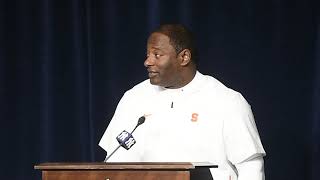Dino Babers’ postgame news conference after Syracuse football vs. Notre Dame (2018)