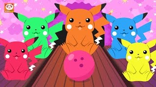 Learning Colors With Pokemon And Bowling Game For Kids, Children & Toddlers
