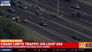Live Now Crash On Loop 202 Near 24Th Street Creating Major Delays