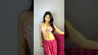 Saanvi Lal Saree, Hot Saree Reels, Sanvi Hot, Moj Saree, Y Video
