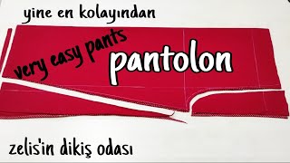 Çok Kolay Pantolon Kesimi Ve Dikimivery Easy Trousers Cutting And Sewingzelisin Dikis Odası