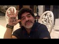 Diego Maradona (Hand of God) raises his hand FOR LUCA