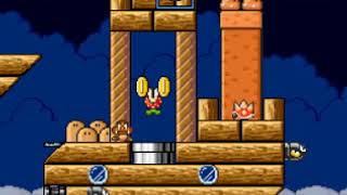Nostalgic Super Mario Bros. 3 In Super Mario Flash 3 - Green World - World 2-5 Airship 2 Finale