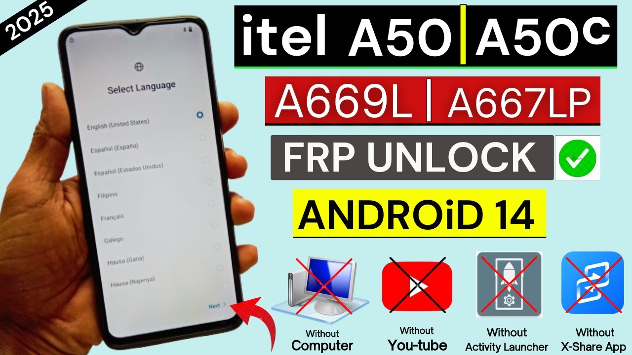 Itel A50 (A667LP) Frp Bypass Without Pc | Itel A50c Itel A50 (A667LP) Frp Bypass Without Pc | Itel A50c