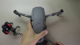 Powerful LED Searchlight for DJI Mavic 2 - Installation Guide - by Drone Sky Hook