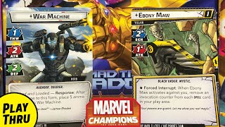 First Play War Machine Marvel Champions The Card Game Vs Ebony Maw