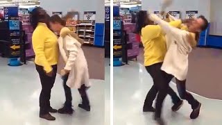 Racist Karen Headbutts The Wrong Employee..