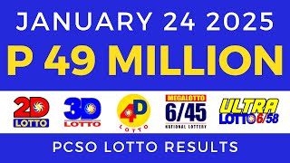 Lotto Result Today 9Pm January 24 2025 Pcso