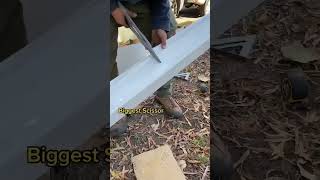 Cutting Gutter To Length With Snips.