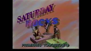 1988 Saturday Rocks On Cbs Premiere Jingle Commercial Saturday Morning Cartoons