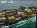 Cargo ship losing cargo