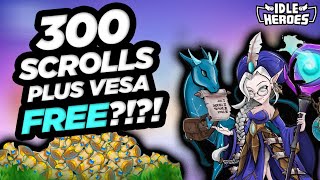 Idle Heroes - 300 Free Scrolls Plus Free Fairy Queen Vesa Skin??