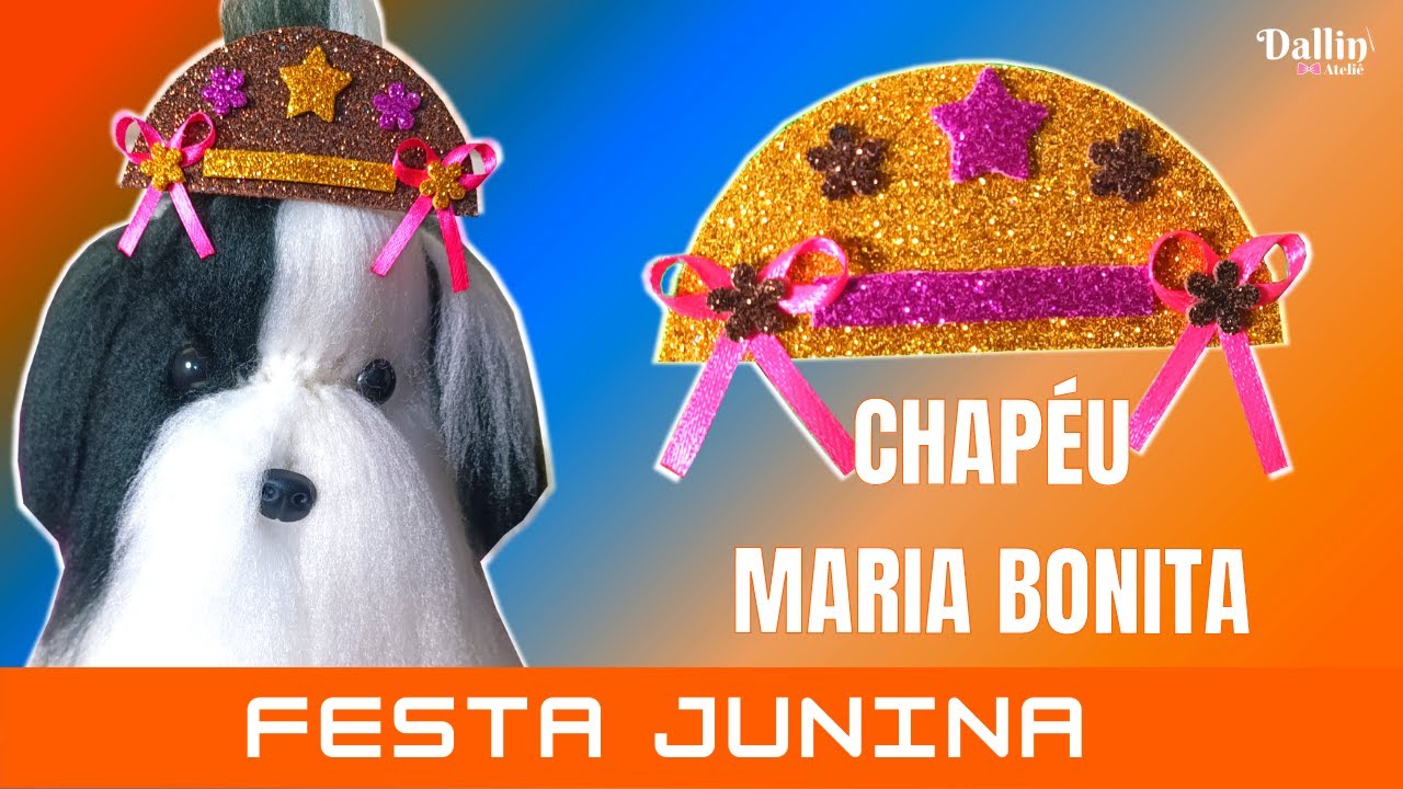 FESTA JUNINA: CHAPÉU MARIA BONITA DE EVA (SUPER FÁCIL E DIFERENTE)