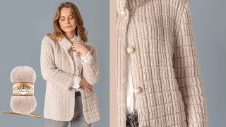 Alize Angora Gold ile Mevsimlik Hırka | Seasonal Cardigan | Сезонный Кардиган