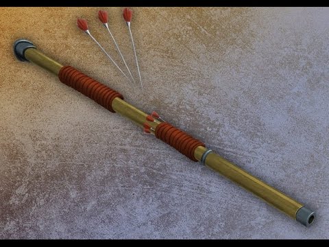 Как сделать духовую трубку с дротиком Как сделать духовую трубку с дротиком