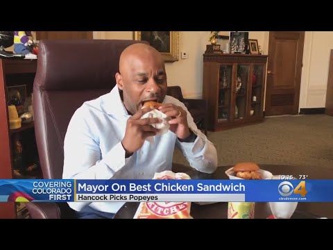 Denver Mayor Michael Hancock Takes Chicken Sandwich Challenge