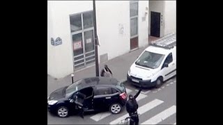 New amateur footage of Charlie Hebdo terrorist attack