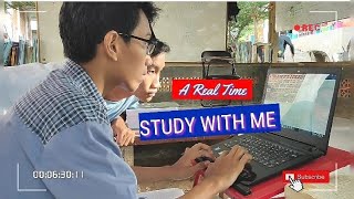 STUDY WITH ME ( no music ) | Quiet Desk A REAL TIME Study Session