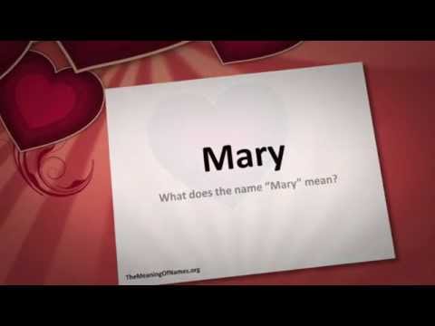 What Does My Name Mean? - Mary - YouTube