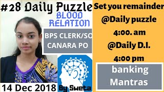 #28 Canara Bank PO & IBPS SO/clerk Reasoning | Daily Puzzle | Solve in Minutes| bY BANKING MANTRAS