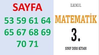 3. Sinif Meb Matemati̇k Ders Ki̇tabi Sayfa 53 59 61 64 65 67 68 69 70 71 Ekoyay