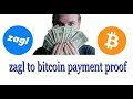 My 2nd Payout from Zagl to Bitcoin - Payment Proof highest paying url shortener india
