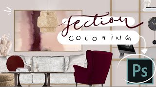 How to: Color/Render an Interior Design SECTION in Photoshop 🎨