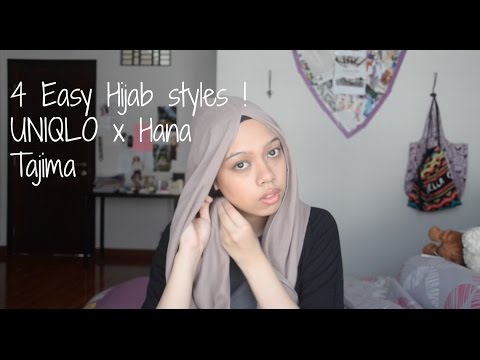 UNIQLO x Hana Tajima | 4 Easy Hijab Tutorial & Ideas Tutorial hijab.