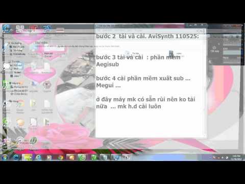 hưỡng dẫn cài đặt phần mềm làm sub Aegisub , Megui
