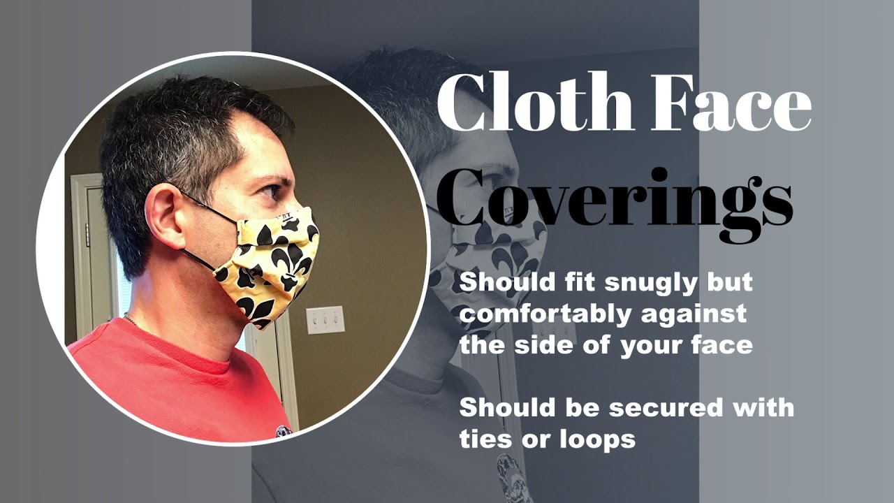 What you need to know about wearing a cloth face covering.